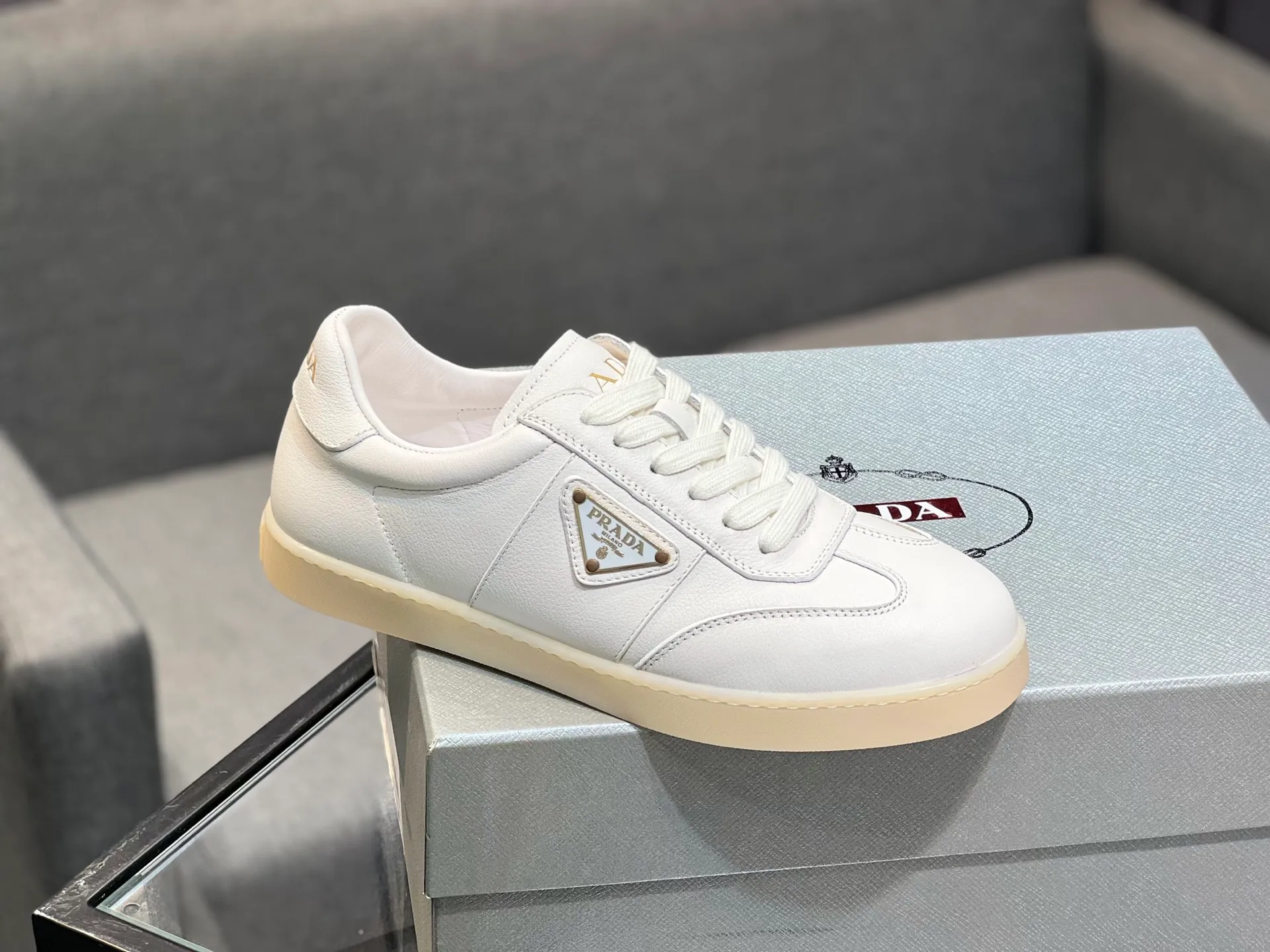 Men's shoes 💰540 [PRADA] Men's shoes are popular in the counter, official website synchronization, 1 high-quality shipment ✔️ Original frosted cowhide + cowhide lining, 1🆚1 replica, original sole, 38-45 (45 customized, non-refundable)